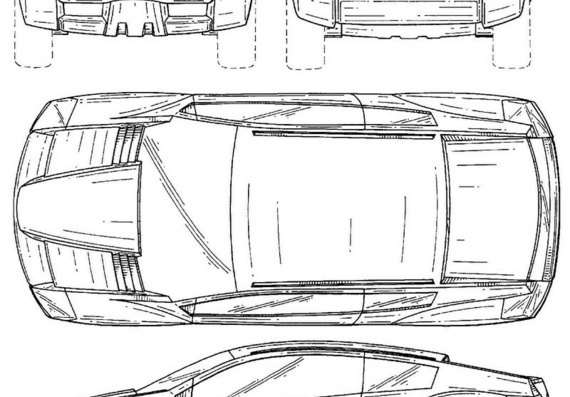 Mitsubishi RPM 7000 Concept (2001) (Мицубиси РПМ 7000 Концепт (2001)) - чертежи (рисунки) автомобиля